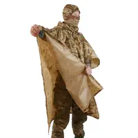 Пончо-дождевик с запаянными швами Kiborg Waterproof Pixel