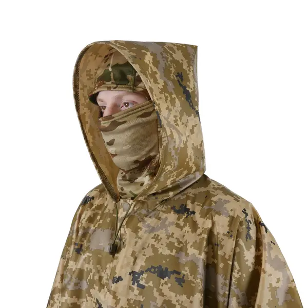 Пончо-дощовик із запаяними швами Kiborg Waterproof Pixel