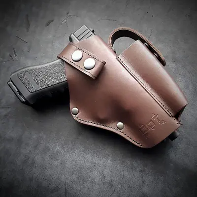 Шкіряна кобура поясна під GLOCK 17, коричнева