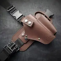 Набедренная кобура под GLOCK 17| кожаная| коричневая