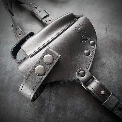 Оперативная кобура под ПМ| скрытого ношения| кожаная| черная