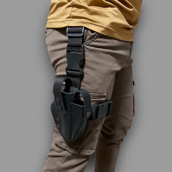 Набедренная кобура под ФОРТ 12/17/20| черная| кожаная