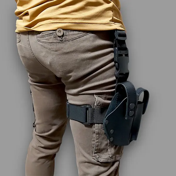 Набедренная кобура под ФОРТ 12/17/20| черная| кожаная