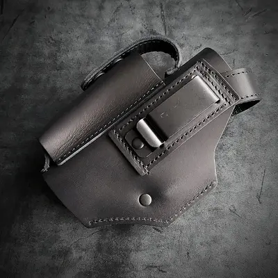 Шкіряна кобура поясна під Glock 19 | чорна