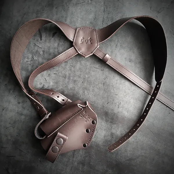 Оперативная кобура под ПМ| скрытого ношения| кожаная| коричневая