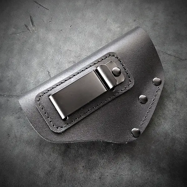 Кожаная кобура поясная для скрытого ношения под ФОРТ 12/17| чёрная (двухсторонняя)