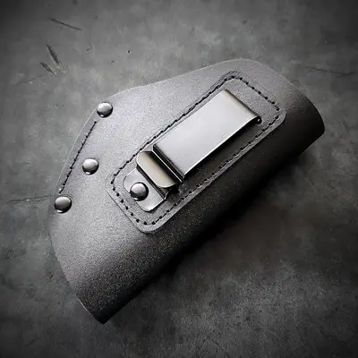 Шкіряна кобура поясна для прихованого носіння під ФОРТ 12/17 | чорна (двостороння)