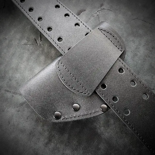 Кожаная кобура поясная для скрытого ношения под ФОРТ 12/17| чёрная (двухсторонняя)