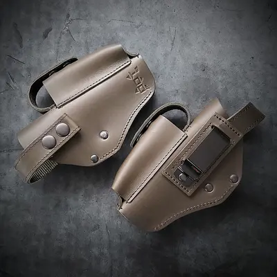 Кобура поясная| кожаная, цвет олива| под ТТ/Browning M1903| на скобе