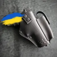Кожаная кобура поясная под GLOCK 17, черная