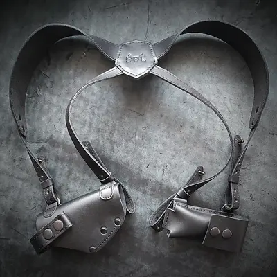 Оперативная кобура под ПМ с дополнительным магазином| кожаная