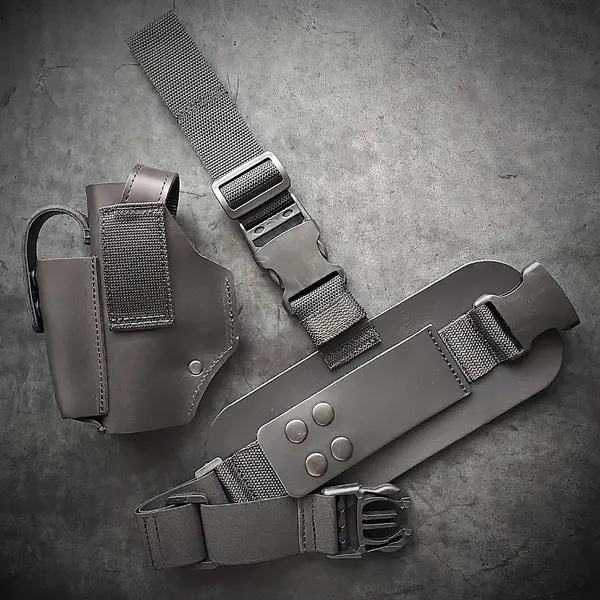 Набедренная кобура под HK VP9| кожаная| черная