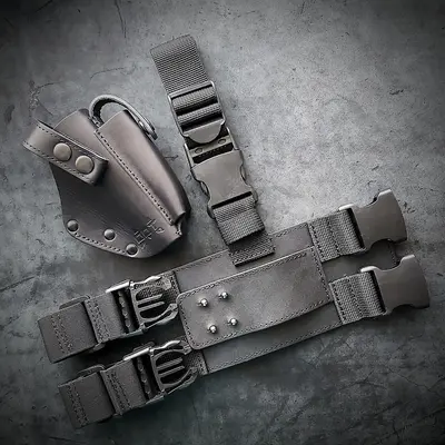 Набедренная кобура под ПМ| кожаная| черная