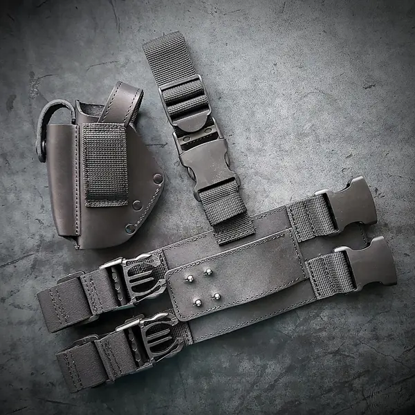 Набедренная кобура под ПМ| кожаная| черная