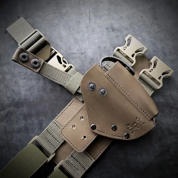 Набедренная кобура под ПМ| кожаная| олива