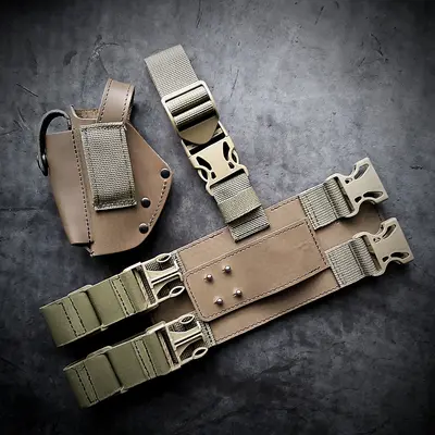 Набедренная кобура для ФОРТ 12/14/17/20| кожаная| олива