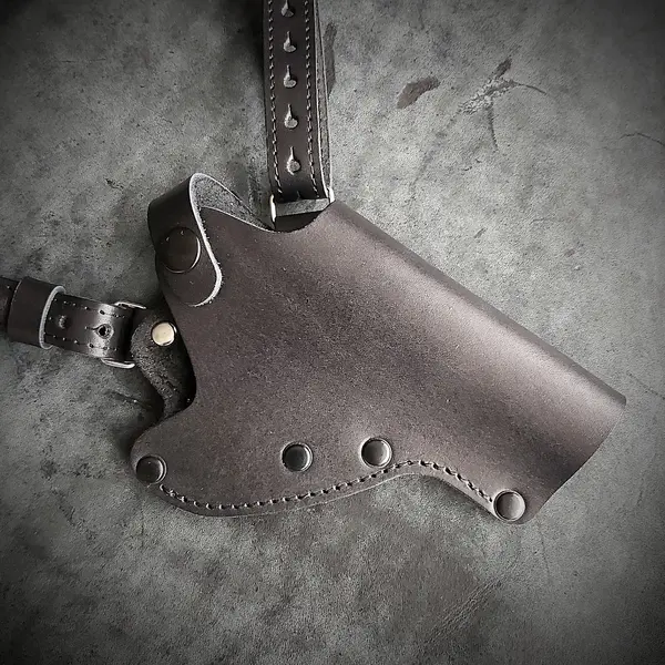 Оперативная кобура под револьвер| скрытого ношения| кожаная| черная