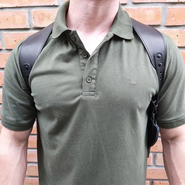 Оперативная кобура под револьвер| скрытого ношения| кожаная| черная