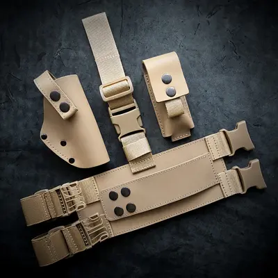 Набедренная кобура под ТТ| койот| кожаная