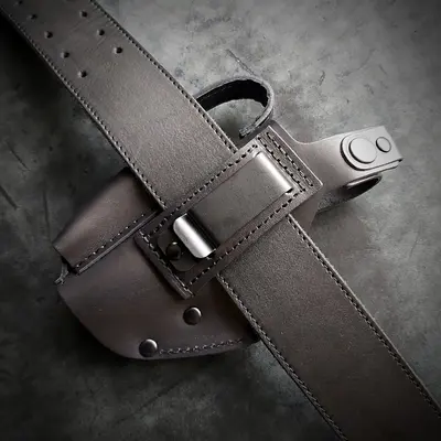 Шкіряна кобура поясна під ФОРТ 12/14/17/20 | чорна| №1