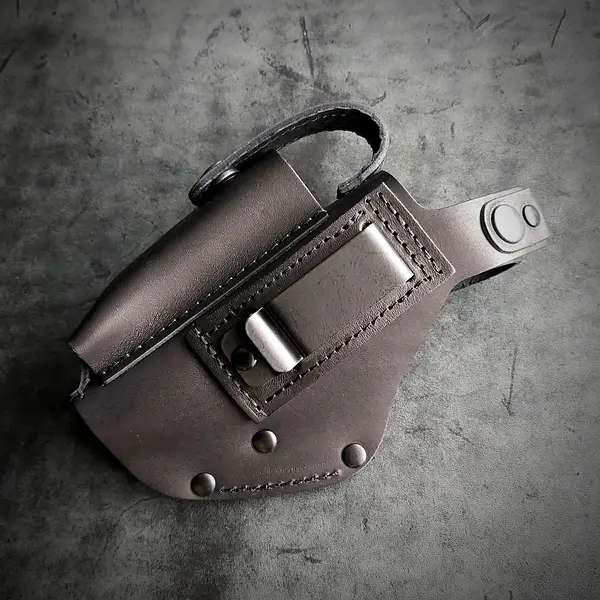 Кожаная кобура поясная под ФОРТ 12/14/17/20| чёрная| №1