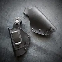 Кожаная кобура поясная для пистолета ПМ| на скобе| облегченная