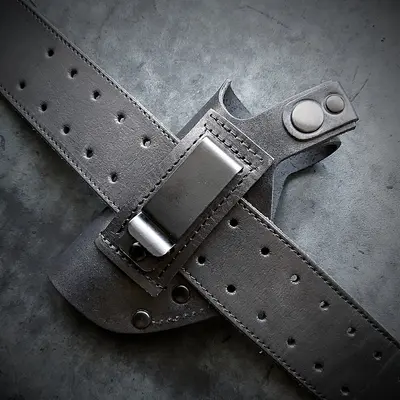 Шкіряна кобура поясна для пістолета ПМ | з гербом України полегшена