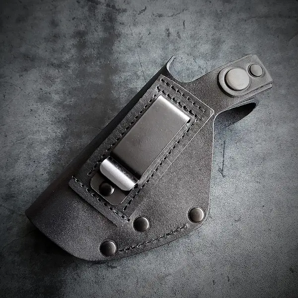 Кожаная кобура поясная для пистолета ПМ| с гербом Украины | облегченная