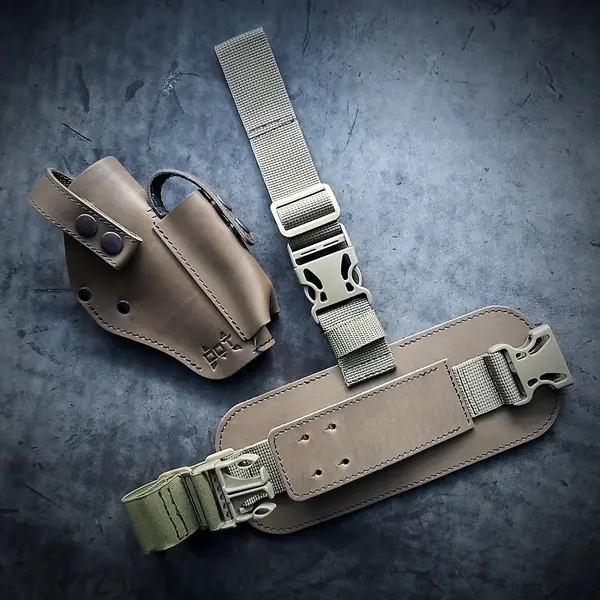 Набедренная кобура под ТТ| олива| кожаная