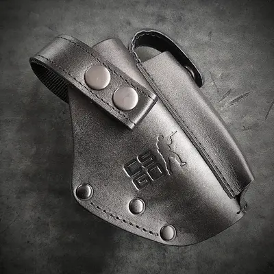 Кожаная поясная кобура для пистолета ПМ| CS GO | на скобе| чёрная