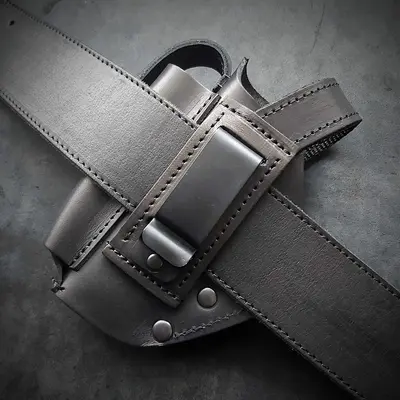 Шкіряна поясна кобура для пістолета ПМ | CS GO | на скобі| чорна