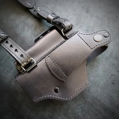 Оперативна кобура прихованого носіння під HK VP9 чорна, шкіряна