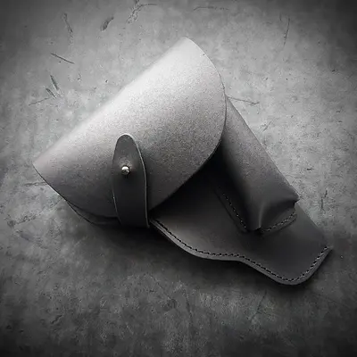 Кобура поясная закрытого типа| под ПМ| чёрная| кожаная