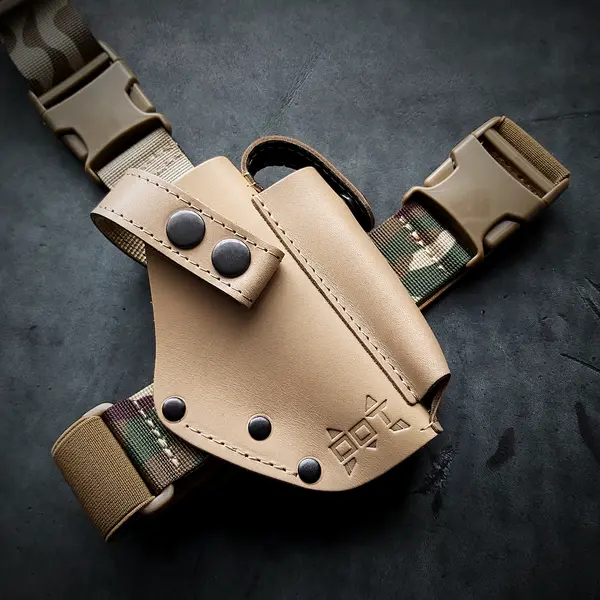 Кожаная набедренная кобура под ФОРТ 12/17/20| койот