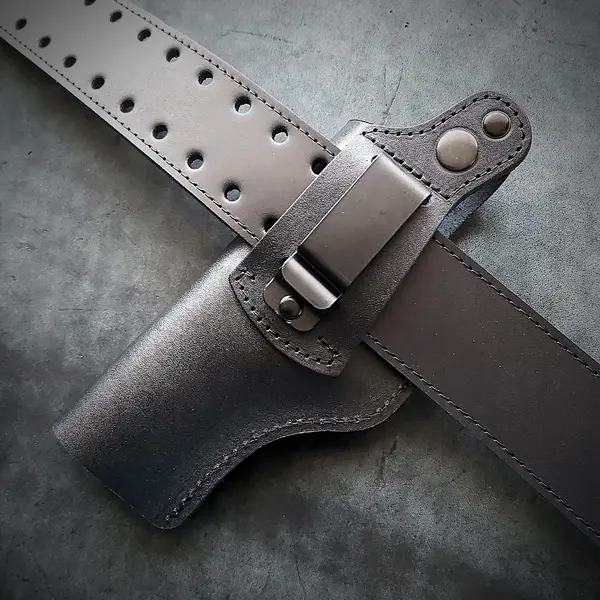 Кожаная кобура поясная под ФОРТ 14| чёрная| без магазина