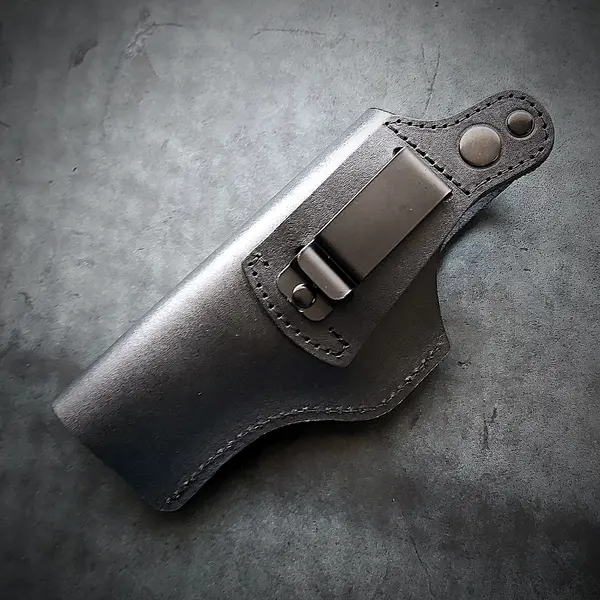 Кожаная кобура поясная под ФОРТ 14| чёрная| без магазина