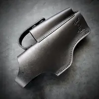 Шкіряна кобура поясна під ФОРТ 19 | чорна| на скобі