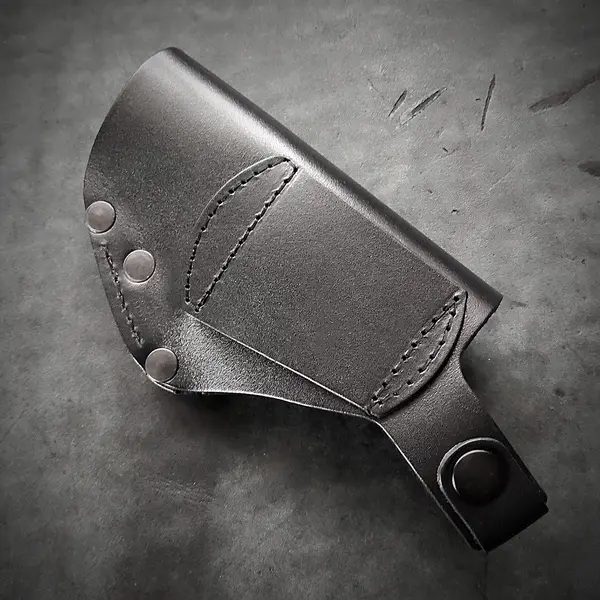 Кожаная кобура поясная для скрытого ношения под ФОРТ 12/17/20| чёрная (двухсторонняя)