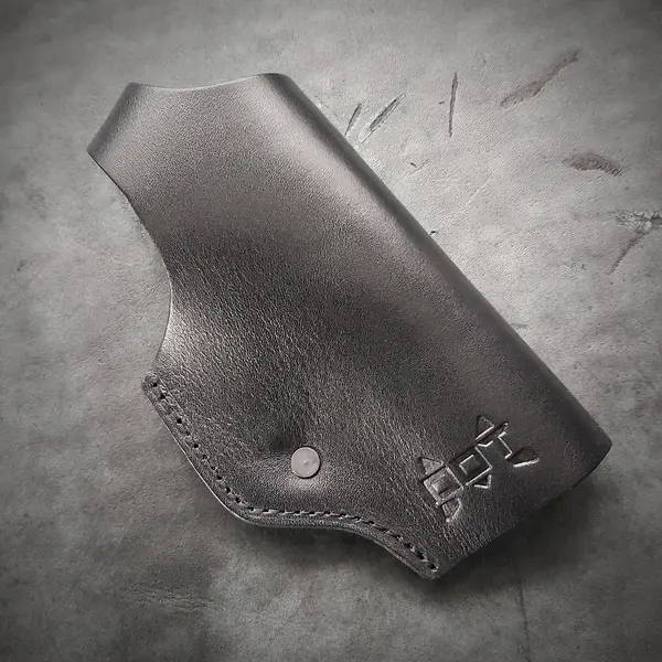 Кожаная кобура поясная под Glock 19| чёрная