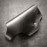 Шкіряна кобура поясна під Glock 19 | чорна