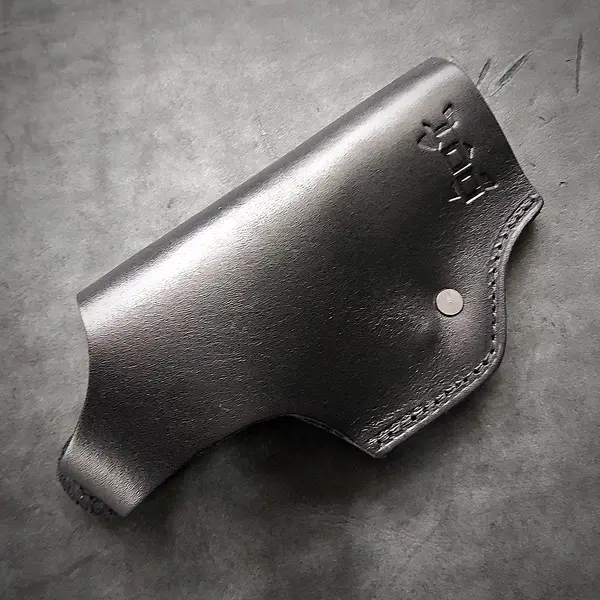 Кожаная кобура поясная под Glock 19| чёрная