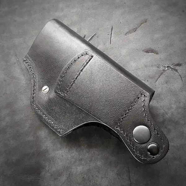 Кожаная кобура поясная под Glock 19| чёрная