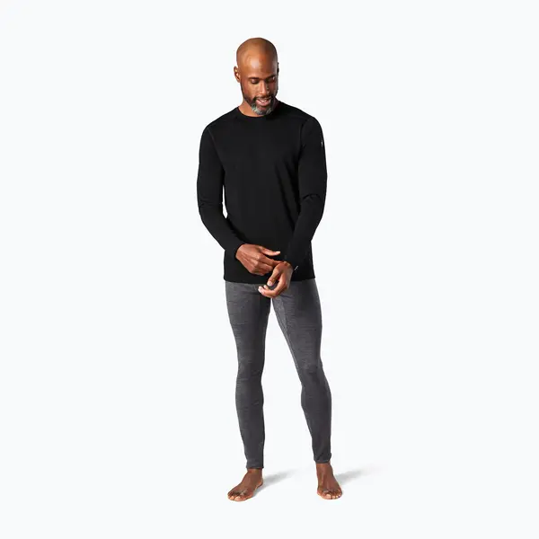 Чорна кофта чоловіча Smartwool Merino 150 Lightweight Base Layer