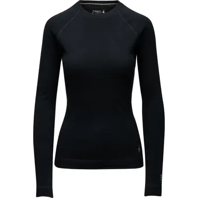 Кофта жіноча Smartwool Merino 250 Baselayer Crew, Чорна