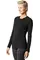 Кофта жіноча Smartwool Merino 250 Baselayer Crew, Чорна