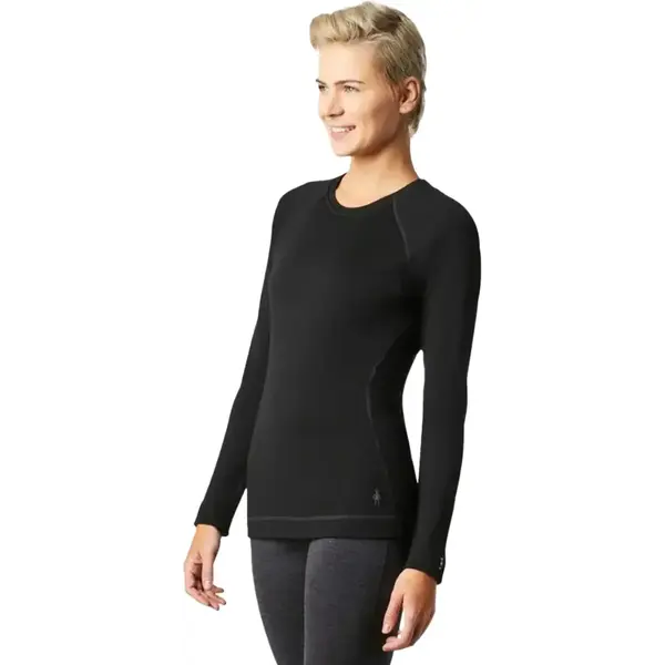 Кофта жіноча Smartwool Merino 250 Baselayer Crew, Чорна