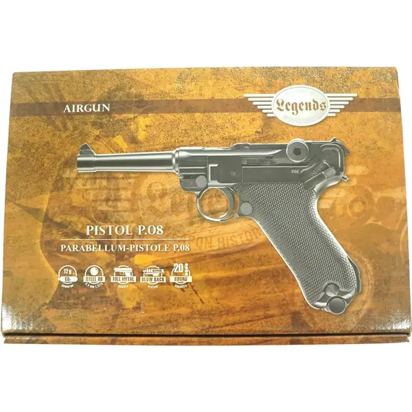 Пневматичний пістолет Umarex Legends Luger P08 CO₂ Blowback 4,5 мм