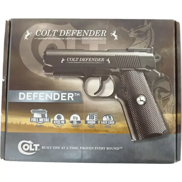 Пневматичний пістолет Umarex Colt Defender CO₂ 4,5 мм BB з планкою Weaver