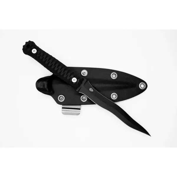 Ніж тактичний Blade Brothers ФЛАМБЕРГ 1.4116 з пластиковим чохлом MOLLE