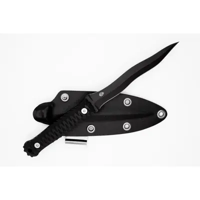 Ніж тактичний Blade Brothers ФЛАМБЕРГ 1.4116 з пластиковим чохлом MOLLE